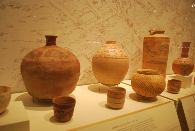 Meroitic pottery currently on display at the Royal Ontario Museum